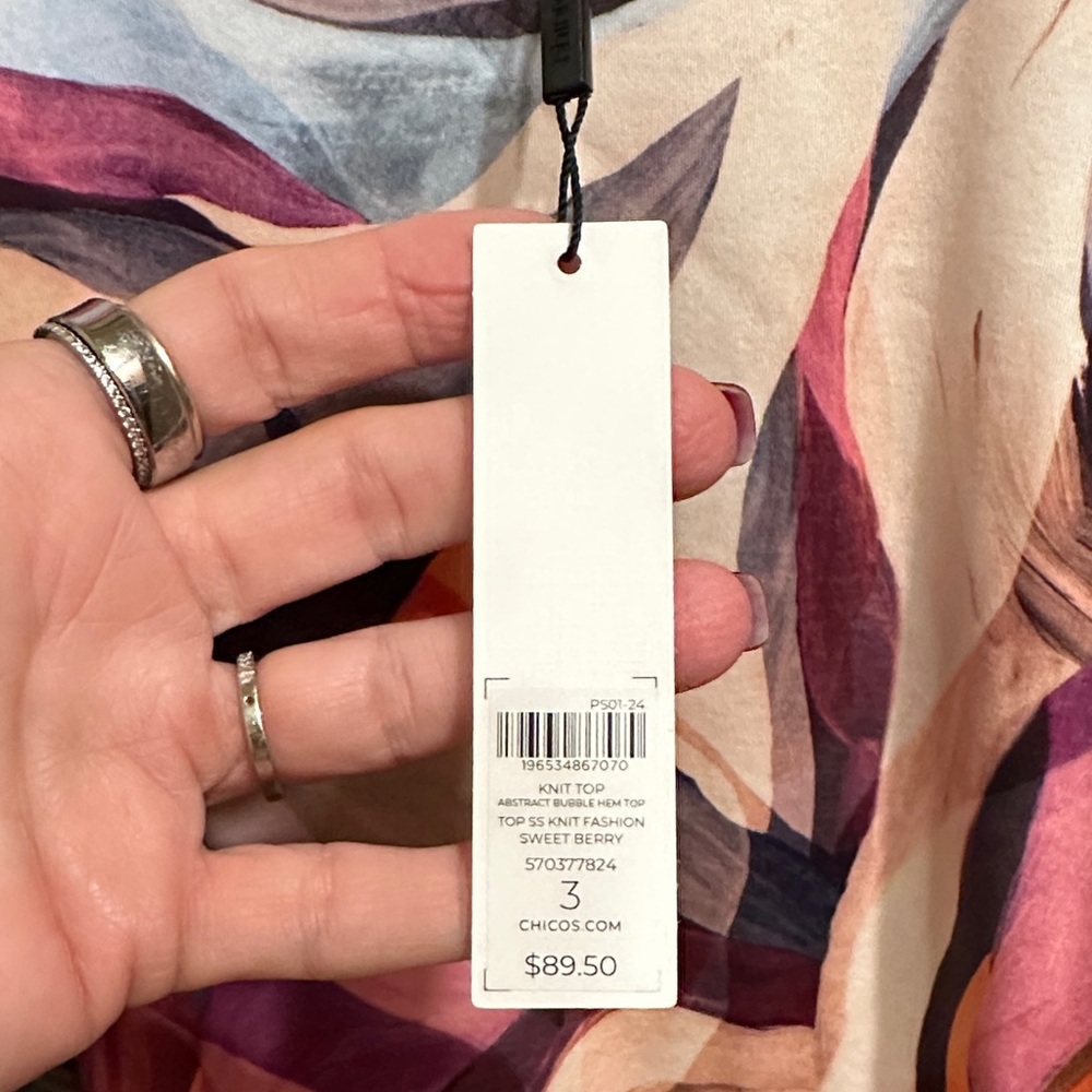 Chico's Multicolor Abstract Blouse - Picture 2 of 5
